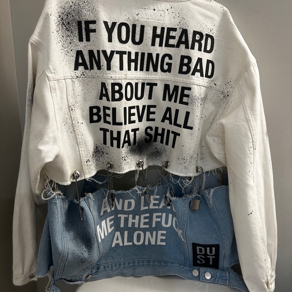 Dust of Gods “Leave me alone pinned jacket”  Brand New Size small. Never worn! - Picture 1 of 5
